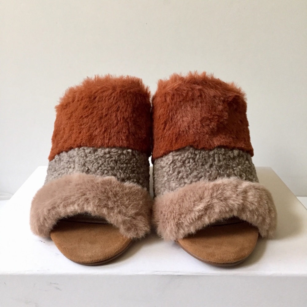 TREASURE & BOND FAUX FUR SLIDE SANDAL